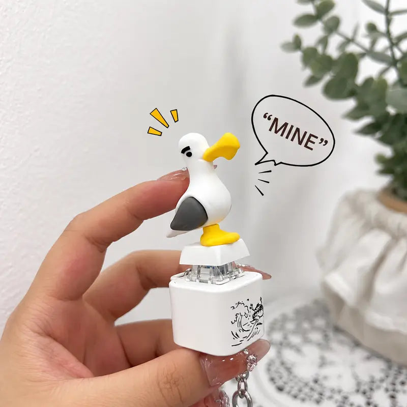 😂 Iconic "MINE!" Squawk Button Keychain | Real Sound & LED Light Fun Gag Gift ✨