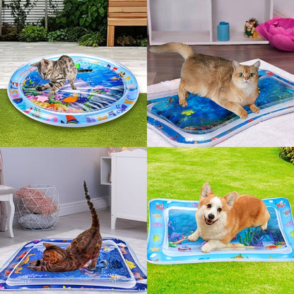 🌊 Keep Pets Cool & Entertained | Interactive Sensory Water Play Mat for Cats & Dogs ✨