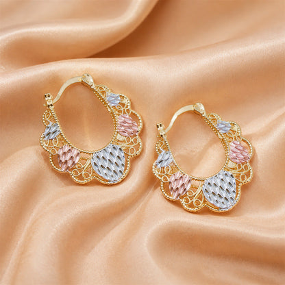 ⚡⚡⚡LAST 44 PCS LEFT!!! 🔥Last Day Buy 1 Get 1 Free $ 12.49 Each🔥🌸 Vintage 14K Gold Flower Hoop Earrings