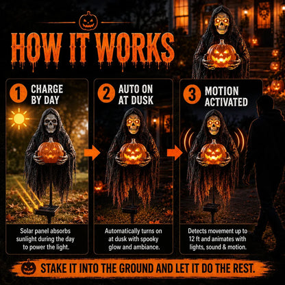 🔥Last day with huge discounts!🎃Pumpkin Edition Animated Halloween Yard Decoration
