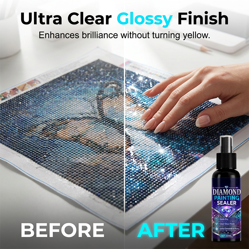 ⚡⚡⚡LAST 44 PCS LEFT!!! 💎✨ Diamond art sealer – locks beads, glossy finish, dries fast & lasts