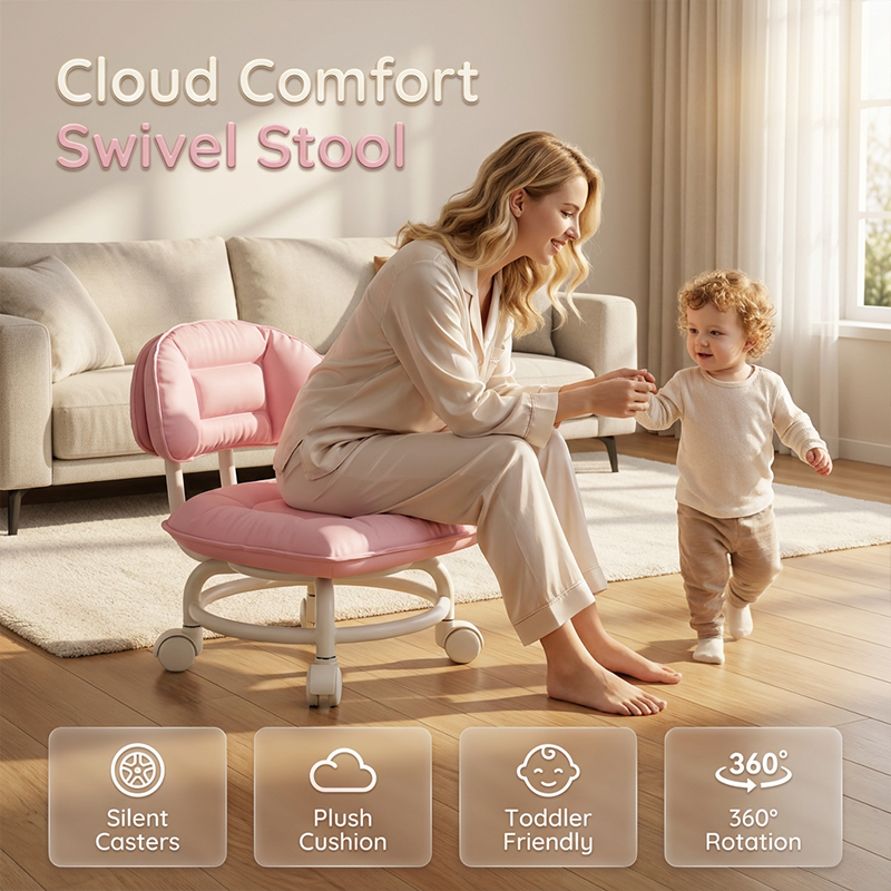 ⚡⚡⚡LAST 44 PCS LEFT!!! 🪑50% OFF NOW! ⏰ Rolling Low Stool with Backrest – Padded seat & silent casters – Perfect for workshops, garages or studios – comfortable and mobile 🛠️✨