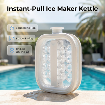 🧊 Ultimate 2-in-1 Portable Ice Ball Maker Kettle | Spill-Proof, Odor-Free & Easy Release Pop-Up Ice Mold ✨