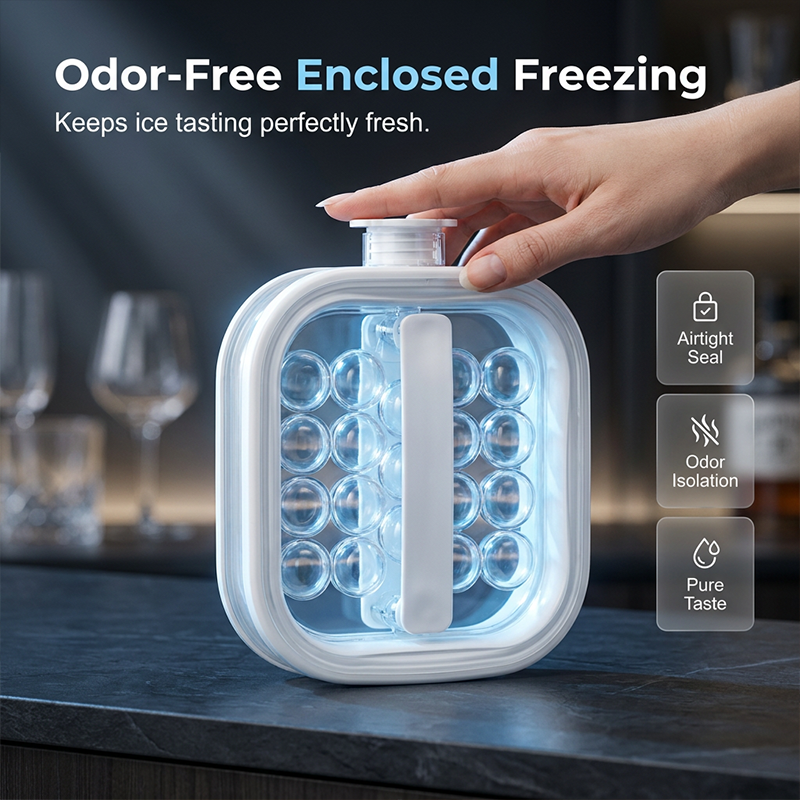 🧊 Ultimate 2-in-1 Portable Ice Ball Maker Kettle | Spill-Proof, Odor-Free & Easy Release Pop-Up Ice Mold ✨