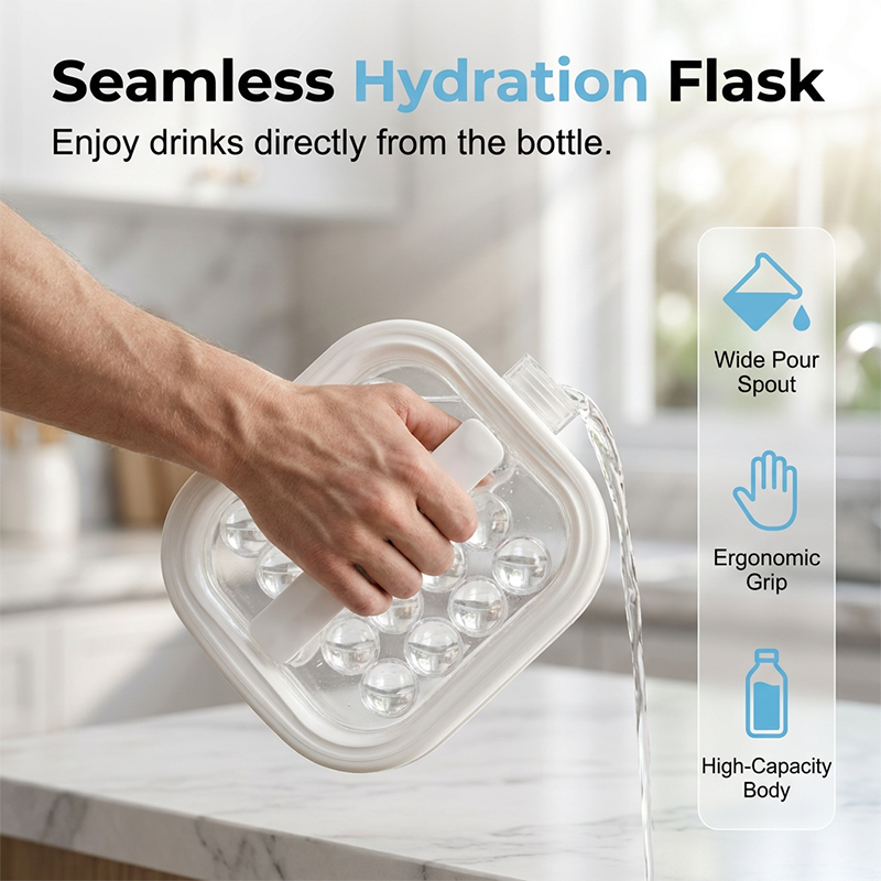 🧊 Ultimate 2-in-1 Portable Ice Ball Maker Kettle | Spill-Proof, Odor-Free & Easy Release Pop-Up Ice Mold ✨
