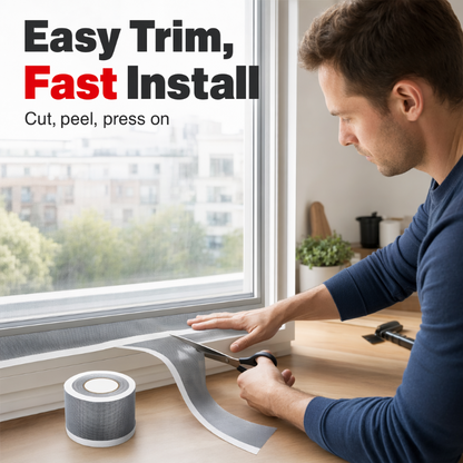 🛠️ Ultimate Fix | Heavy Duty Fiberglass Mesh Repair Tape - Instantly Mend Rips & Tears in Seconds!