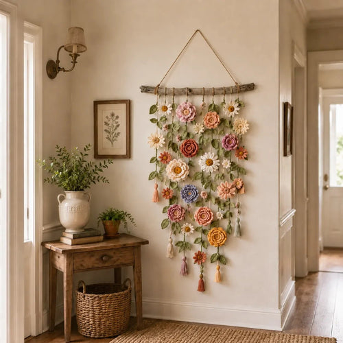 🌸LAST DAY SPECIAL PRICE ONLY $ 24.99!!⚡50K+ SOLD!!🌸Crochet Flower Wall Hanging Decor