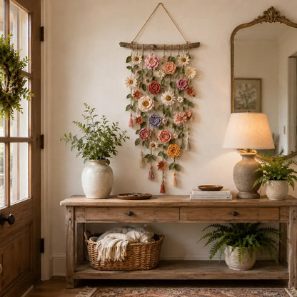 🌸LAST DAY SPECIAL PRICE ONLY $ 24.99!!⚡50K+ SOLD!!🌸Crochet Flower Wall Hanging Decor