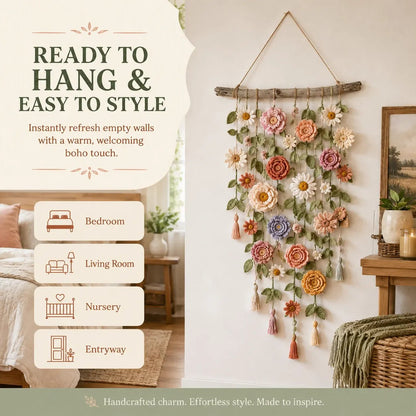 🌸LAST DAY SPECIAL PRICE ONLY $ 24.99!!⚡50K+ SOLD!!🌸Crochet Flower Wall Hanging Decor