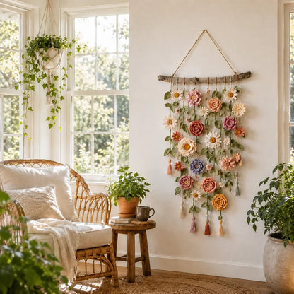 🌸LAST DAY SPECIAL PRICE ONLY $ 24.99!!⚡50K+ SOLD!!🌸Crochet Flower Wall Hanging Decor