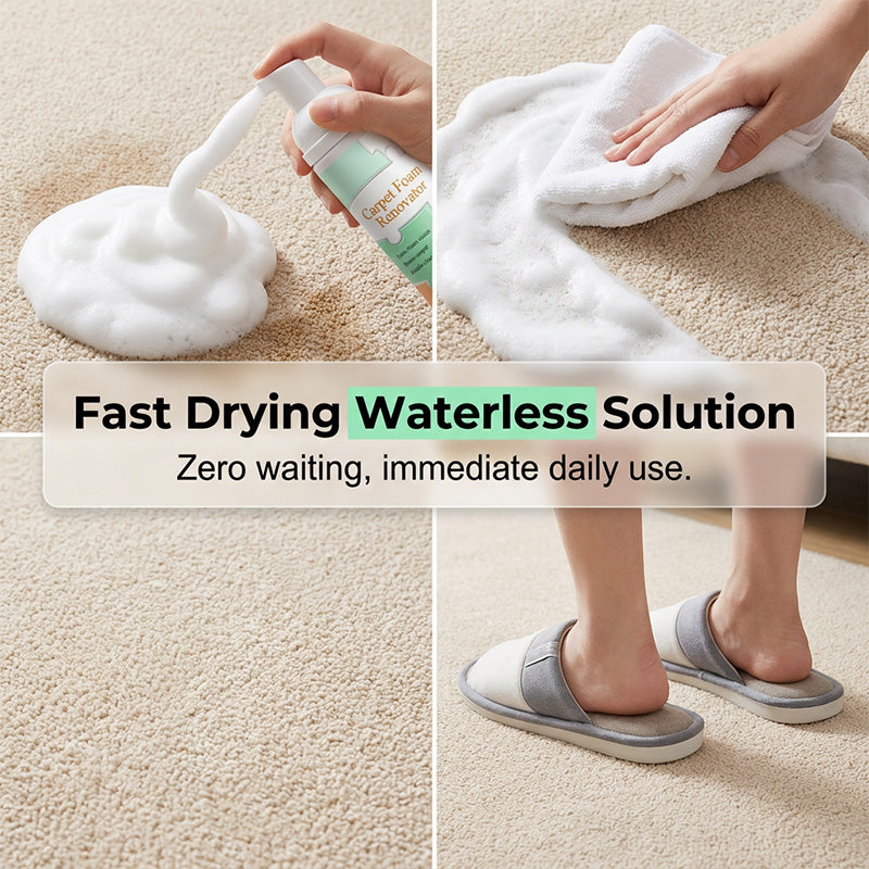 🔥Waterless Carpet Foam Stain Remover with Towel