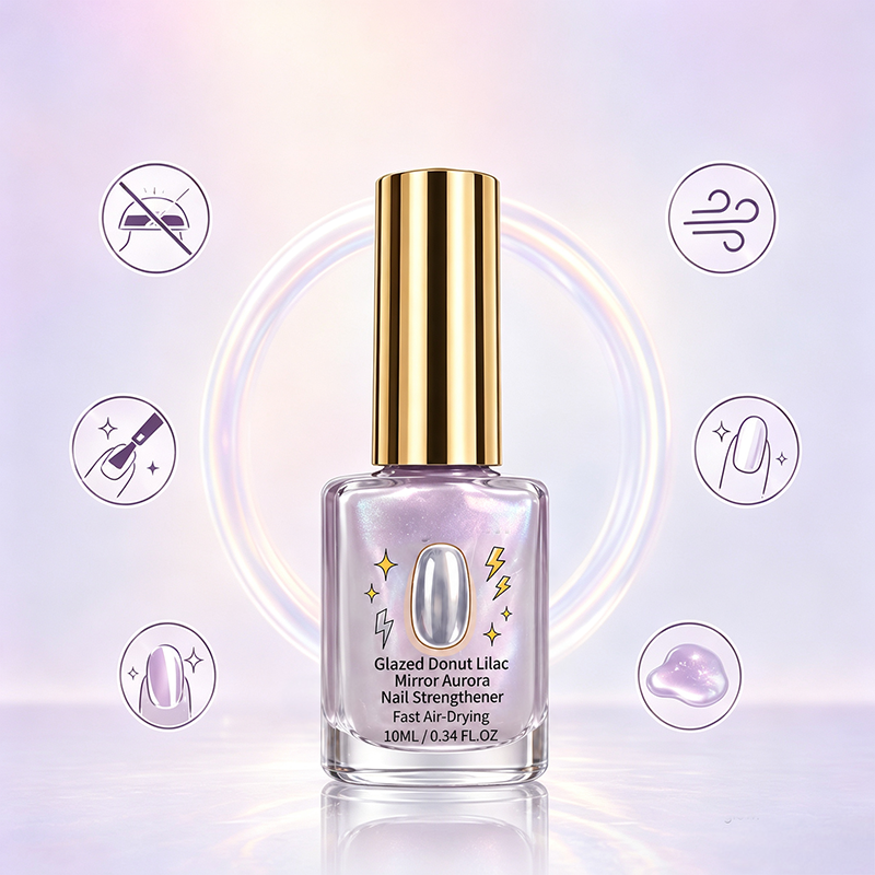 🔥Last Day Buy 1 Get 1 Free $9.99Each🔥💜✨Lilac Glossy Mirror Nail Strengthener