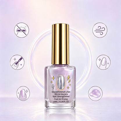 🔥Last Day Buy 1 Get 1 Free $9.99Each🔥💜✨Lilac Glossy Mirror Nail Strengthener