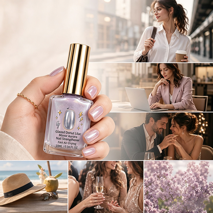 🔥Last Day Buy 1 Get 1 Free $9.99Each🔥💜✨Lilac Glossy Mirror Nail Strengthener