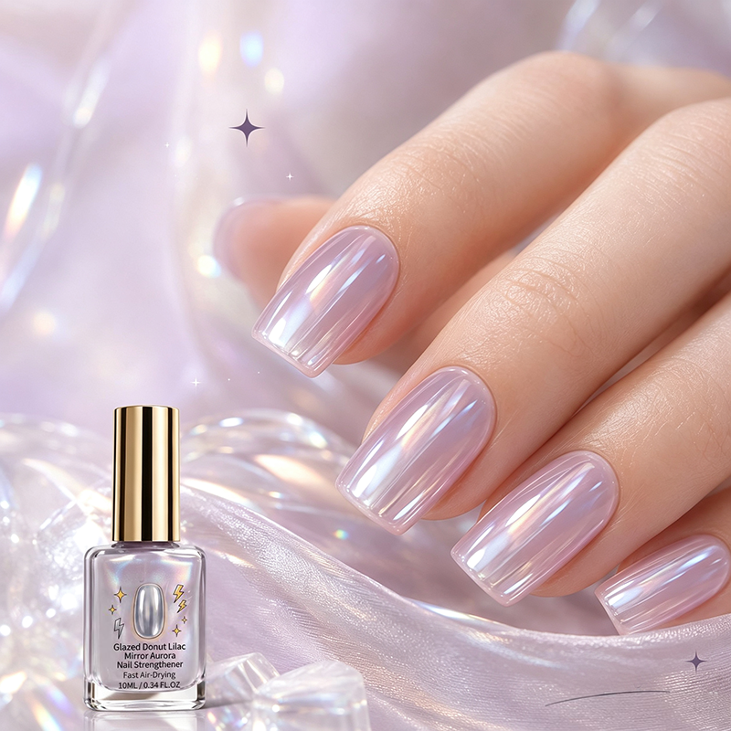 🔥Last Day Buy 1 Get 1 Free $9.99Each🔥💜✨Lilac Glossy Mirror Nail Strengthener