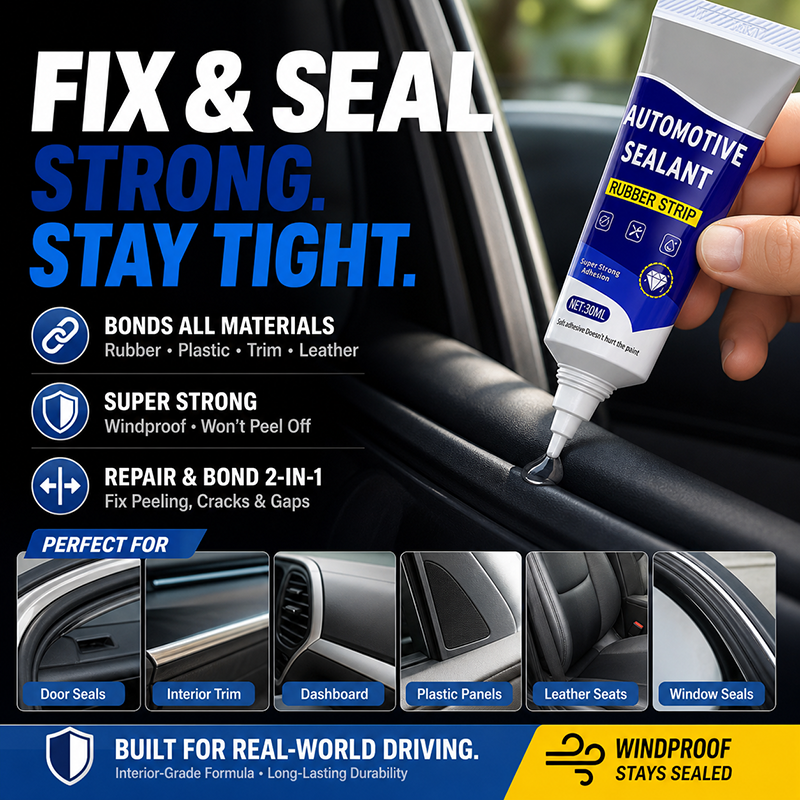 🔥Last Day Buy 1 Get 1 Free $9.99 Each🔥 Car Door Rubber Sealant Adhesive – 2‑In‑1 Seal & Bond Automotive Repair Glue, Fixes Rubber Strip Gaps, Tears & Loose Trim for Car Interior Parts