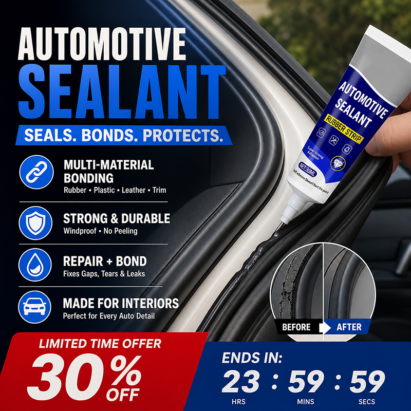 🔥Last Day Buy 1 Get 1 Free $9.99 Each🔥 Car Door Rubber Sealant Adhesive – 2‑In‑1 Seal & Bond Automotive Repair Glue, Fixes Rubber Strip Gaps, Tears & Loose Trim for Car Interior Parts