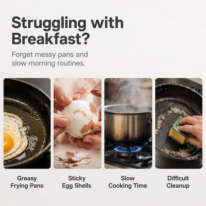 ⏰Last Day Buy 1 Get 1 Free $8.99 Each!!⏰ Microwave Egg Poacher – Dual-Cavity Steamer, Rapid Heating, Non-Stick PP – Ideal for Home, Office & Travel! 🔥