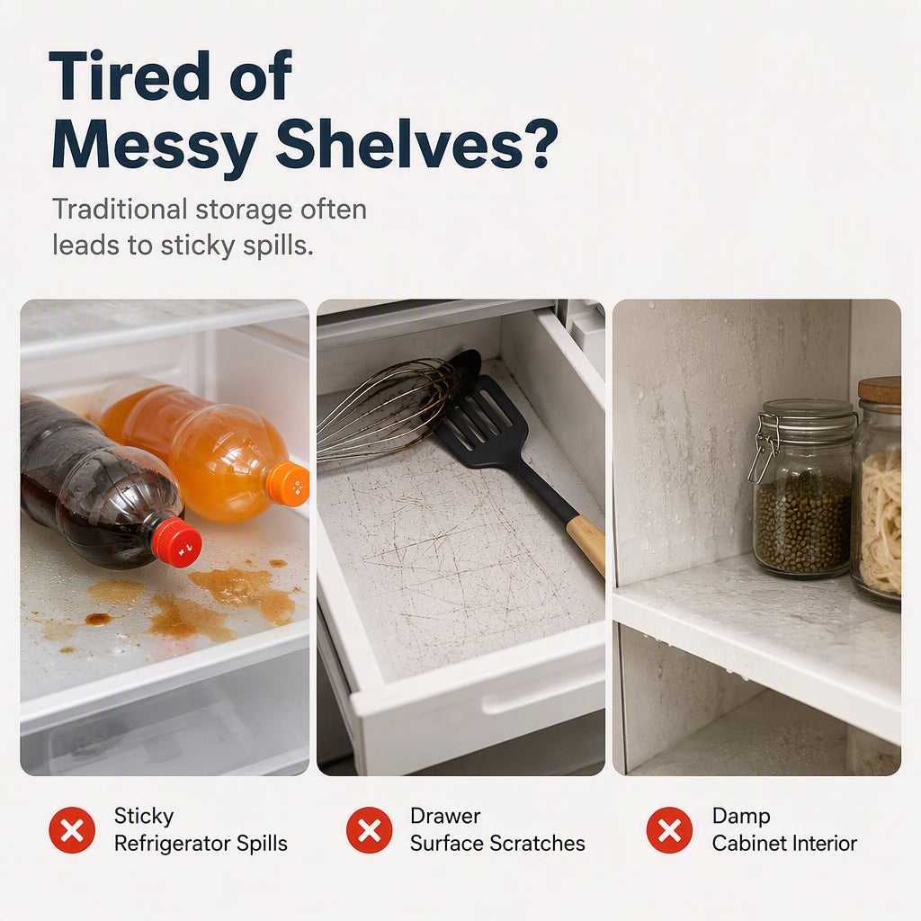 ⚡⚡⚡LAST 44 PCS LEFT!!! 🧊 50% OFF NOW! 🛡️ Waterproof Fridge Shelf Liners – Non-slip, easy-clean & food-safe – Keeps fridge shelves fresh & organized ✨