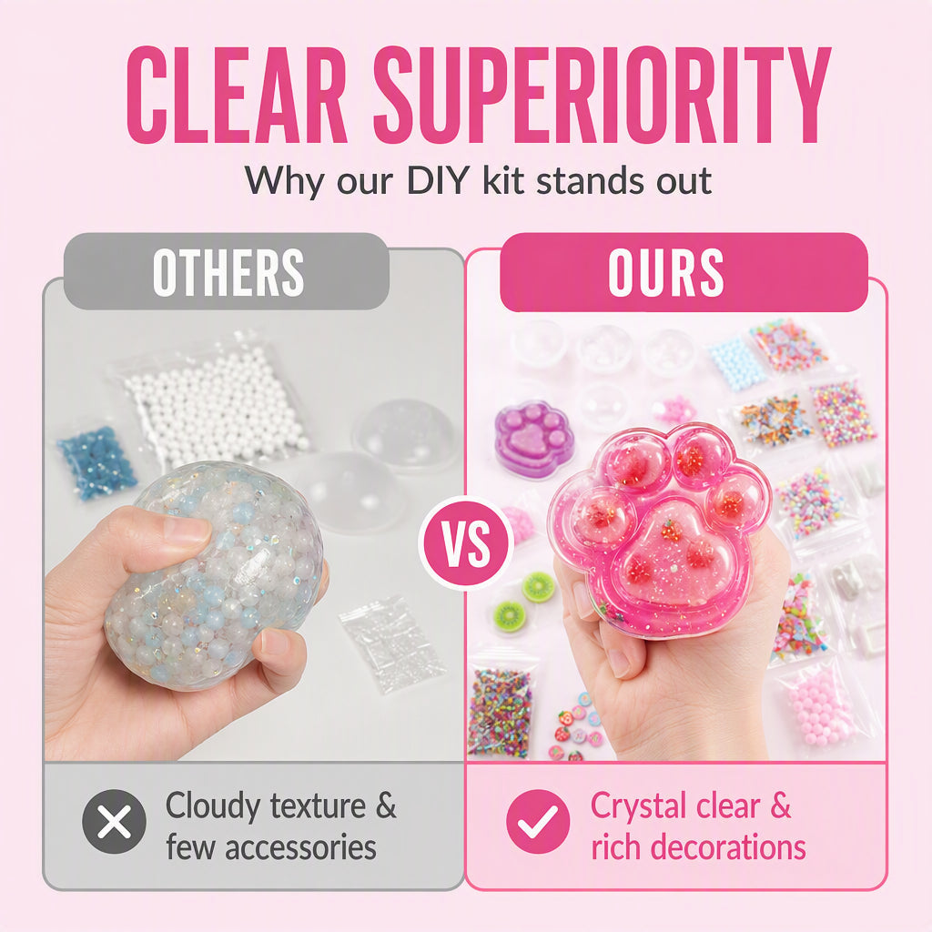 🐱 50% OFF NOW! 🧊 DIY Fried Ice Squishy Toy Kit – Cat claw design, squishy fun & creative – Perfect for sensory play & stress relief for kids ✨