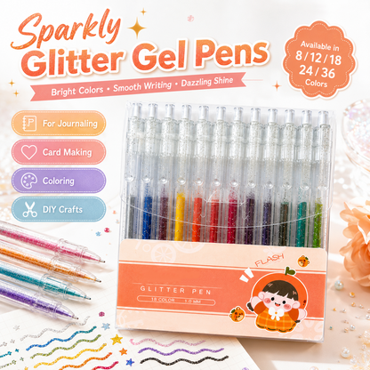 ⚡⚡⚡LAST 44 PCS LEFT!!! Retractable Glitter Gel Pen Set for Journaling & Drawing