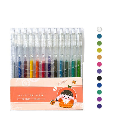 ⚡⚡⚡LAST 44 PCS LEFT!!! Retractable Glitter Gel Pen Set for Journaling & Drawing