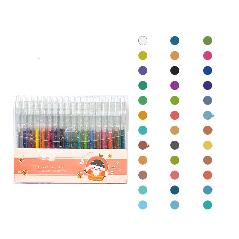 ⚡⚡⚡LAST 44 PCS LEFT!!! Retractable Glitter Gel Pen Set for Journaling & Drawing