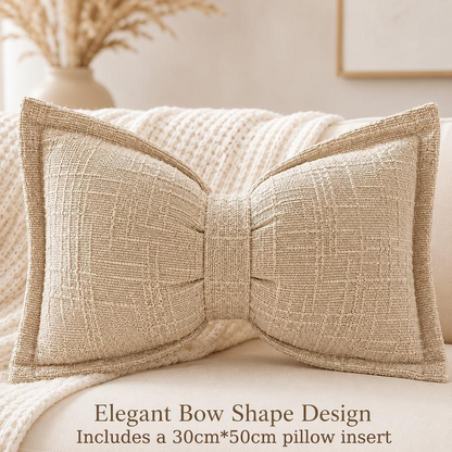 🔥HOT SALE 50% OFF🎁🎀Soft Chenille Bow-Shaped Throw Pillow