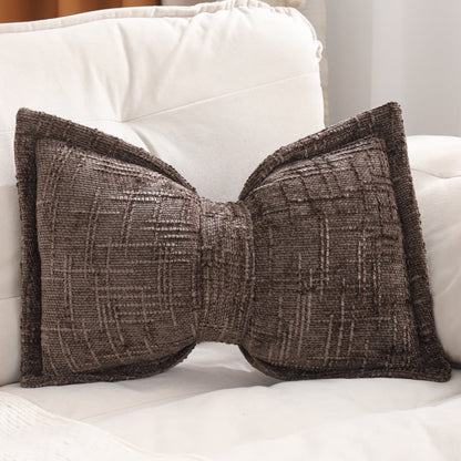 🔥HOT SALE 50% OFF🎁🎀Soft Chenille Bow-Shaped Throw Pillow