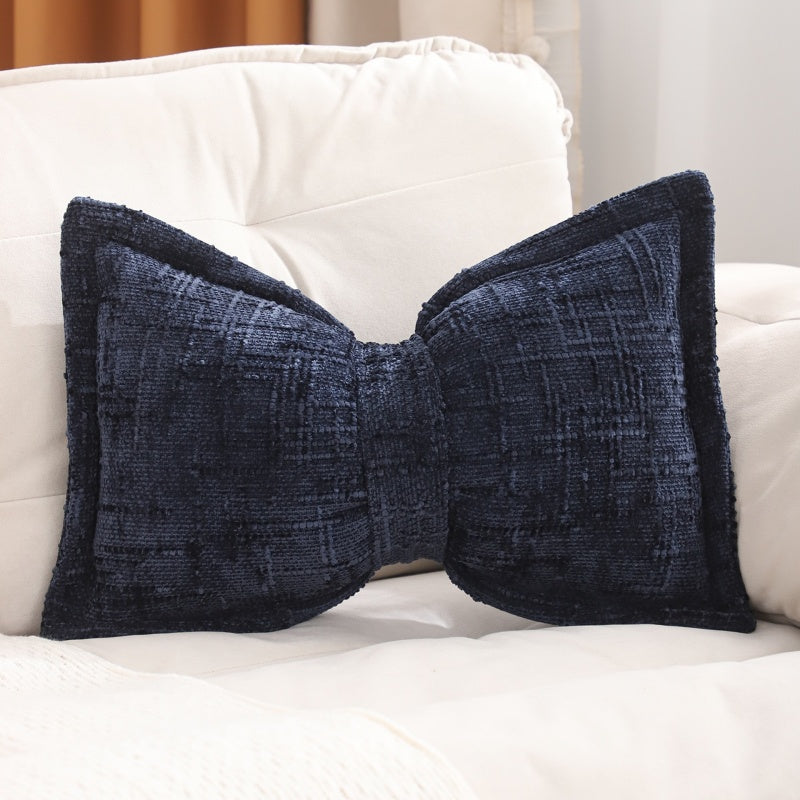 🔥HOT SALE 50% OFF🎁🎀Soft Chenille Bow-Shaped Throw Pillow