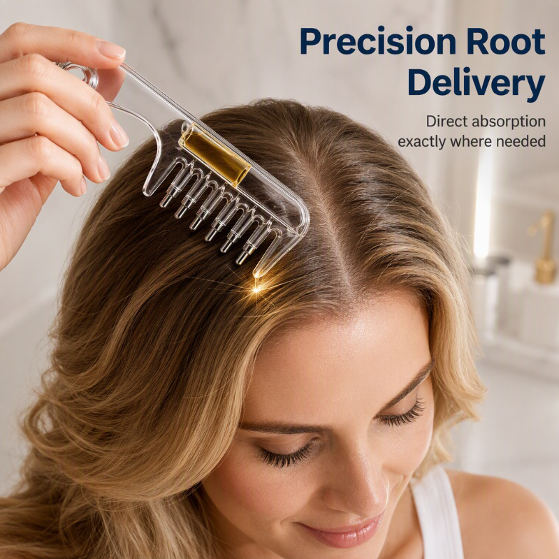⏰Last Day Buy 1 Get 1 Free $9.99 Each!!⏰Transparent Hair Oil Applicator Comb