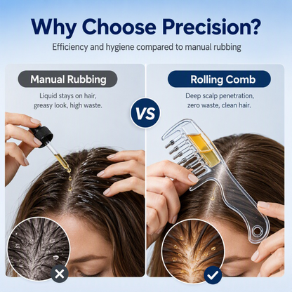 ⏰Last Day Buy 1 Get 1 Free $9.99 Each!!⏰Transparent Hair Oil Applicator Comb